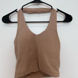 Klassy Network Tan Ribbed Halter